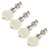 Grover Champion Sta-Tite Ukulele Pegs, Nickel with White Knobs, Set of 4