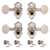 Grover Ukulele Tuning Machines, Nickel with white knobs, set of 4