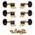 Schaller M-6 3+3 Guitar Machines, Gold, ebony knobs