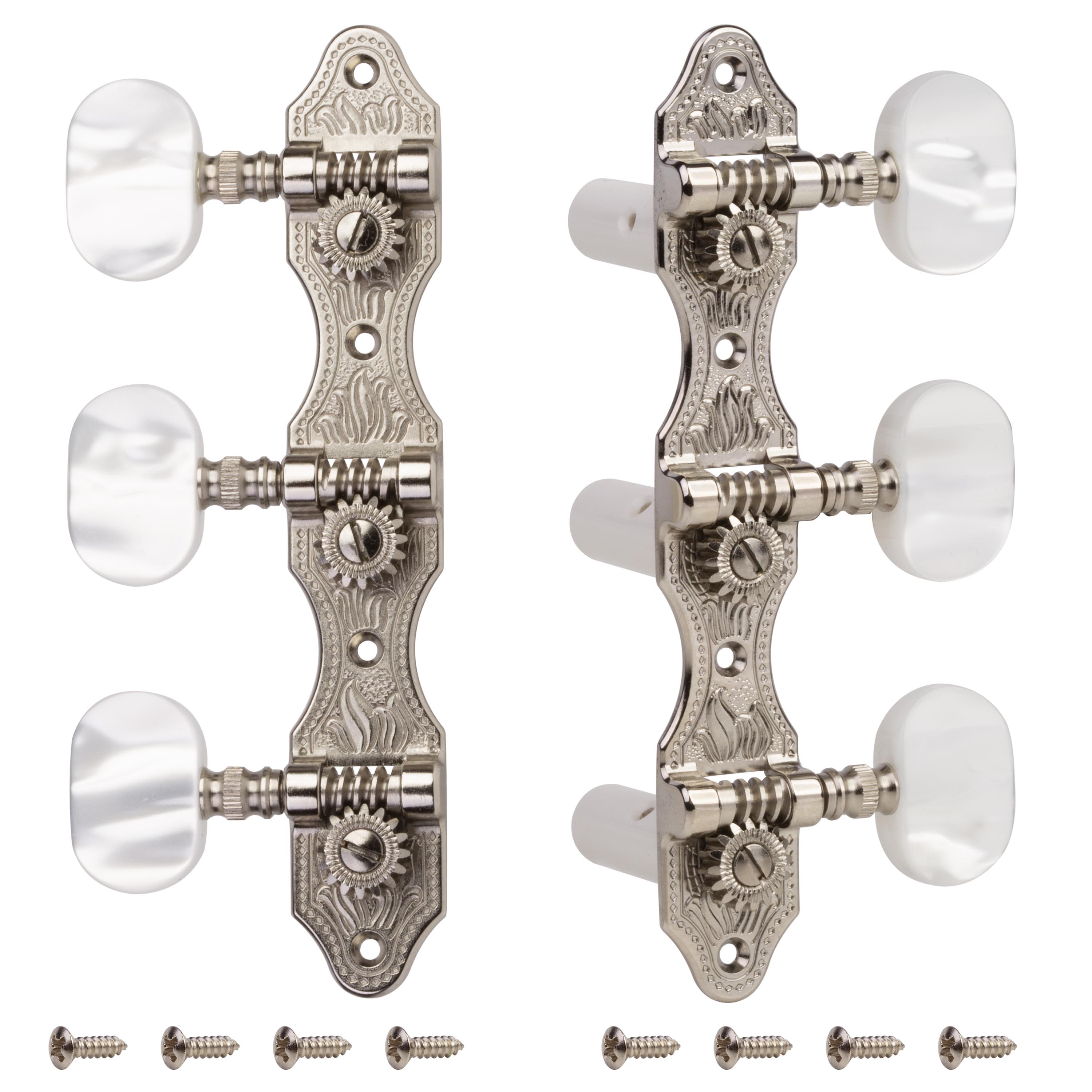 Schaller Classical Guitar Machines, Nickel, pearloid Schaller Classical Guitar Machines, Nickel, pearloid