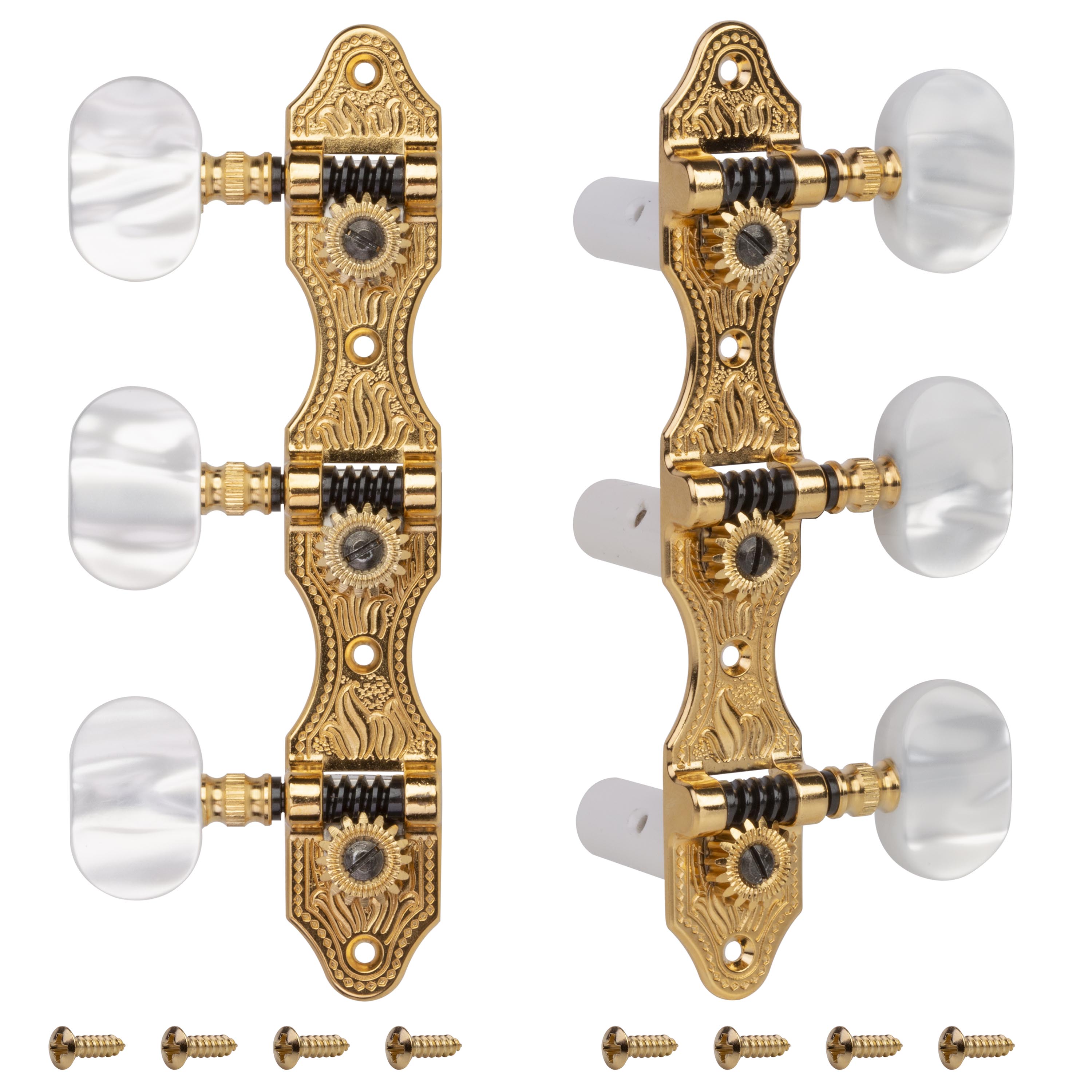 Schaller Classical Guitar Machines, Gold, pearloid Schaller Classical Guitar Machines, Gold, pearloid