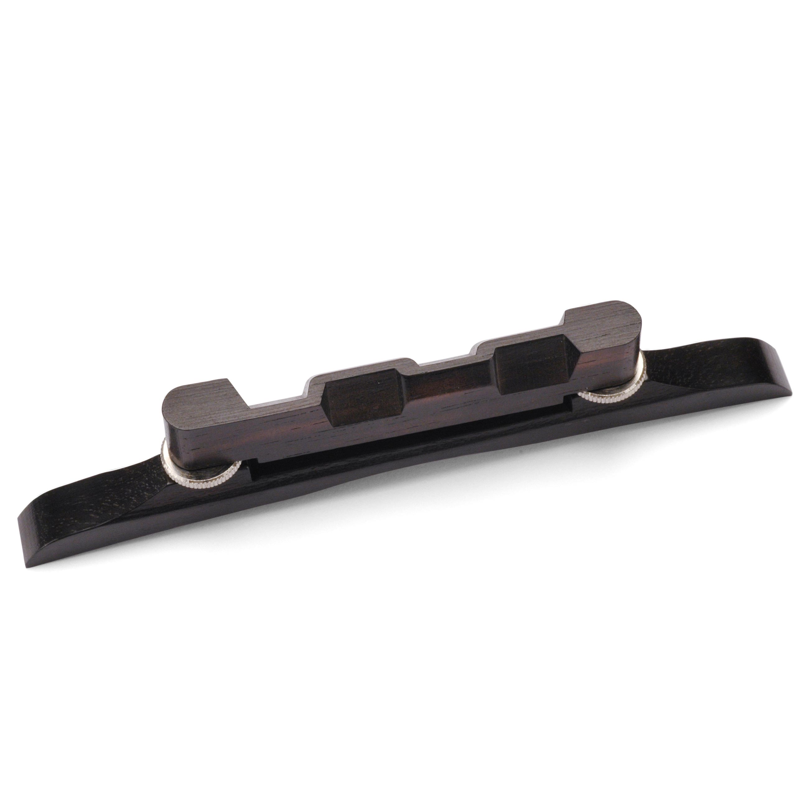 Adjustable Archtop Mandolin Bridge, With nickel posts and thumbwheels Adjustable Archtop Mandolin Bridge, With nickel posts and thumbwheels
