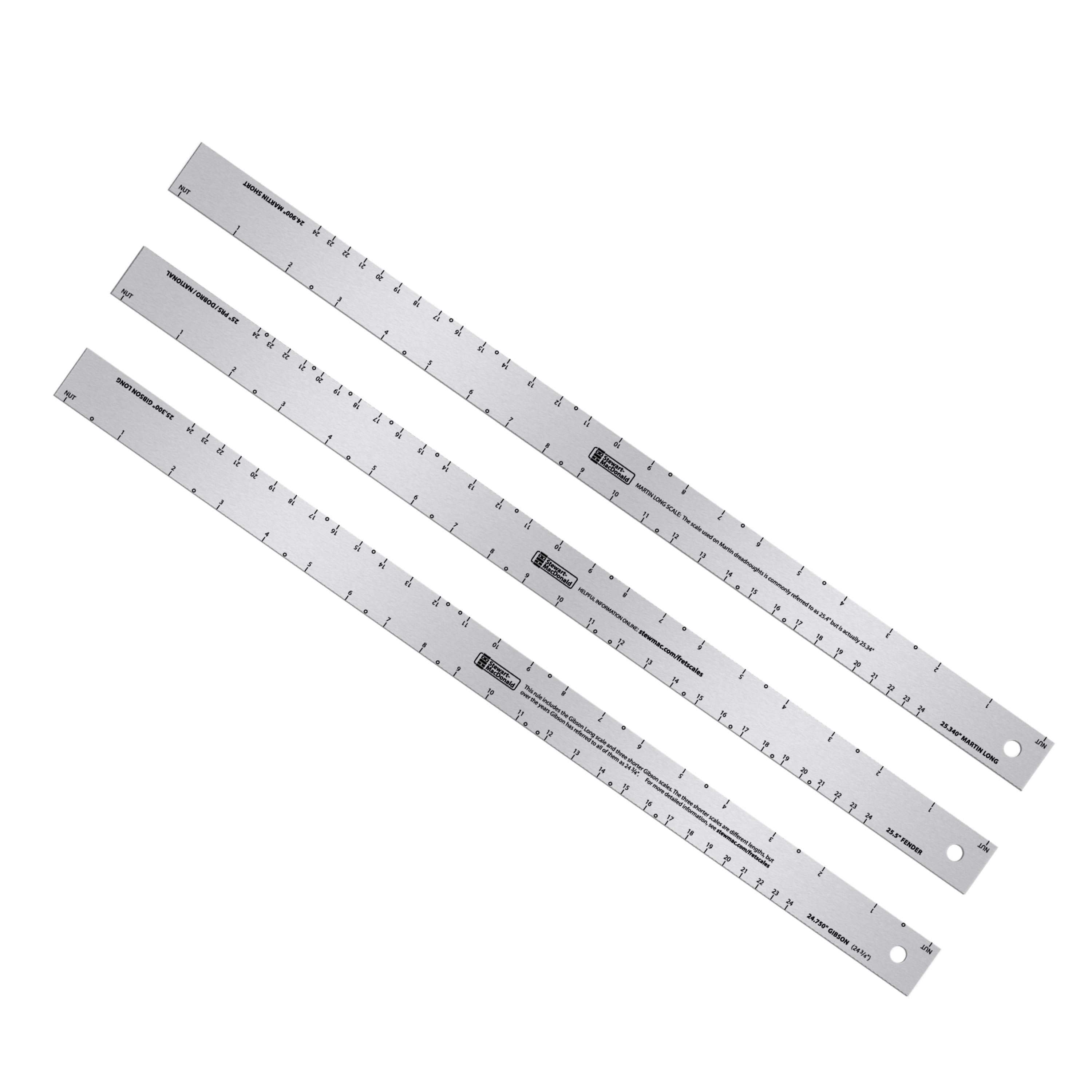 Fret Scale Ruler, Set of 3 Fret Scale Ruler, Set of 3