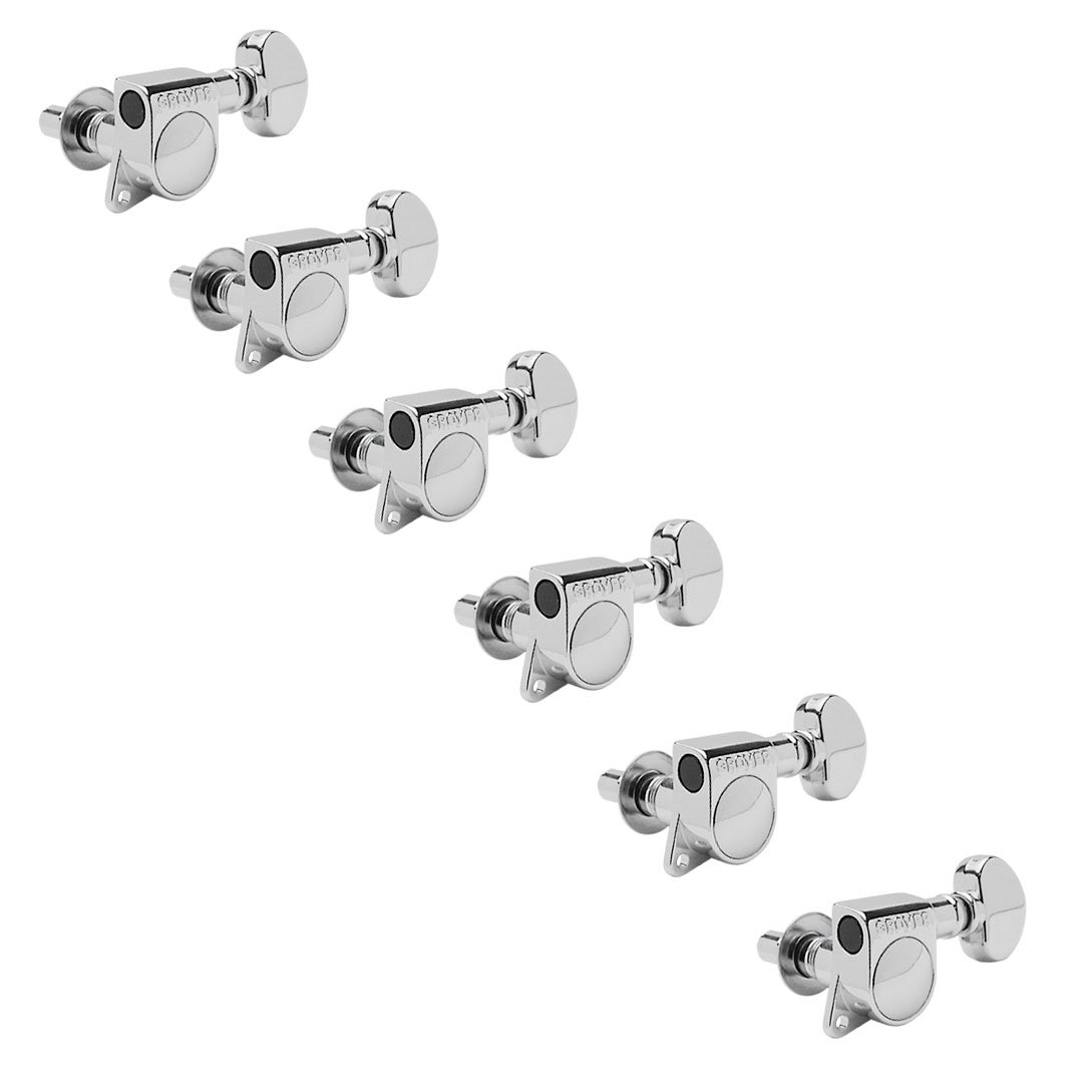 Grover Mini Locking Rotomatics (406 Series) 6-In-Line Tuners