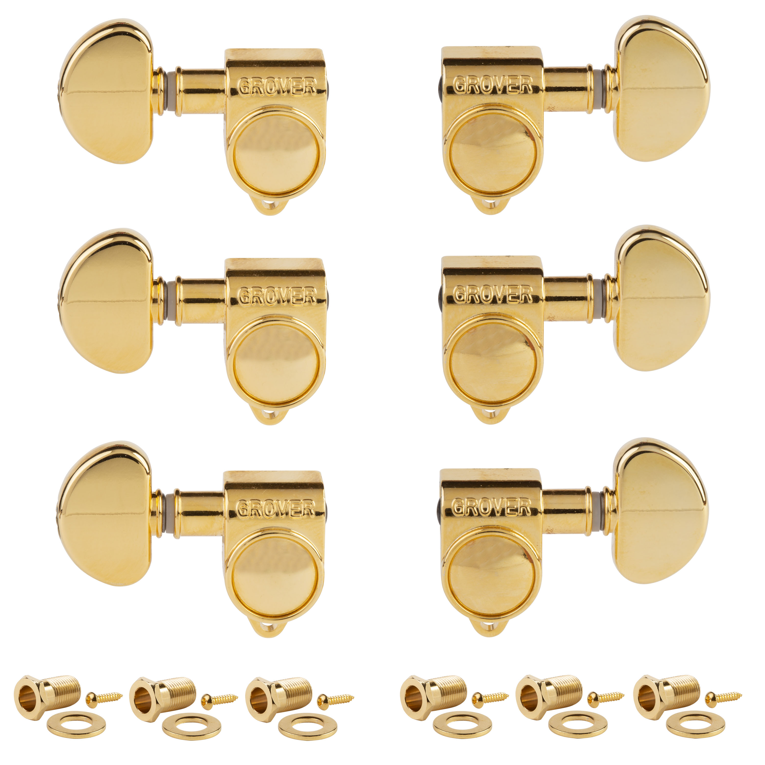 Grover Original Locking Rotomatics (106 Series) 3+3 Tuners, Gold Grover Original Locking Rotomatics (106 Series) 3+3 Tuners, Gold