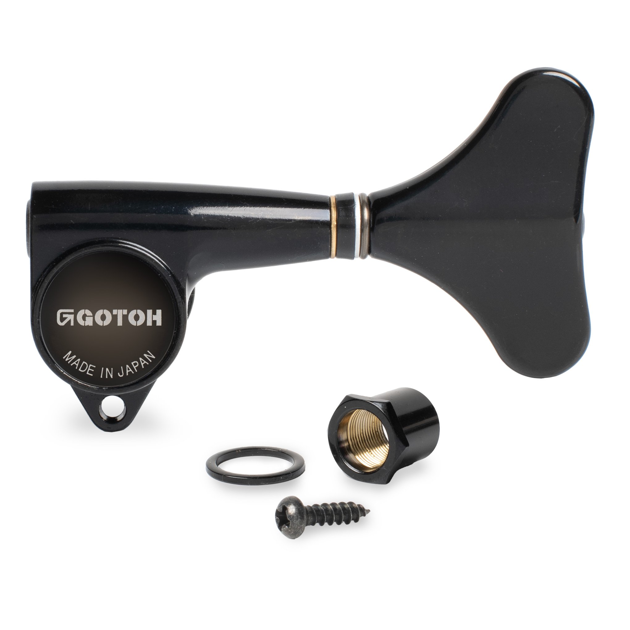 Individual Gotoh Compact Bass Tuner, Black, single left tuner Individual Gotoh Compact Bass Tuner, Black, single left tuner