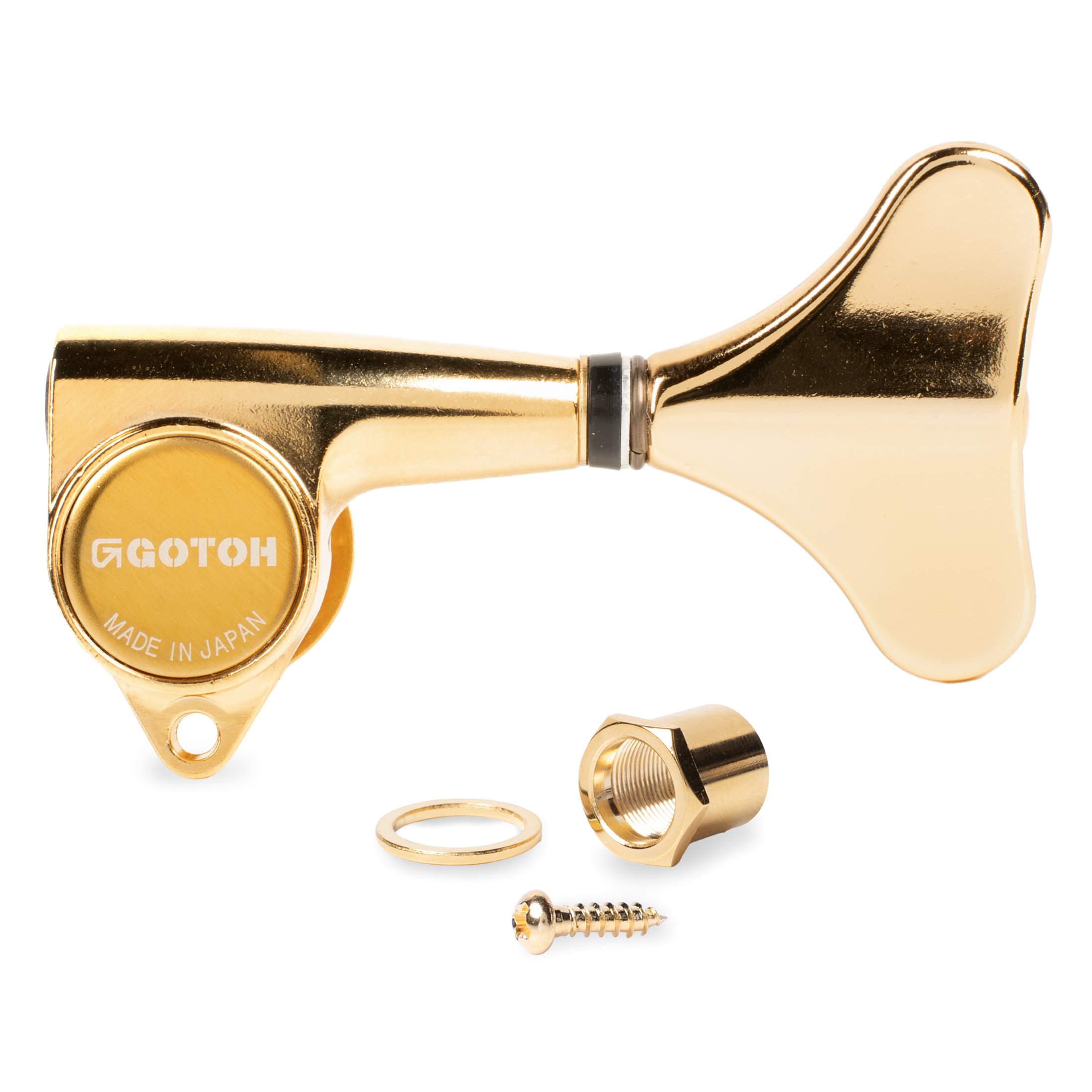 Individual Gotoh Compact Bass Tuner, Gold, single left tuner Individual Gotoh Compact Bass Tuner, Gold, single left tuner