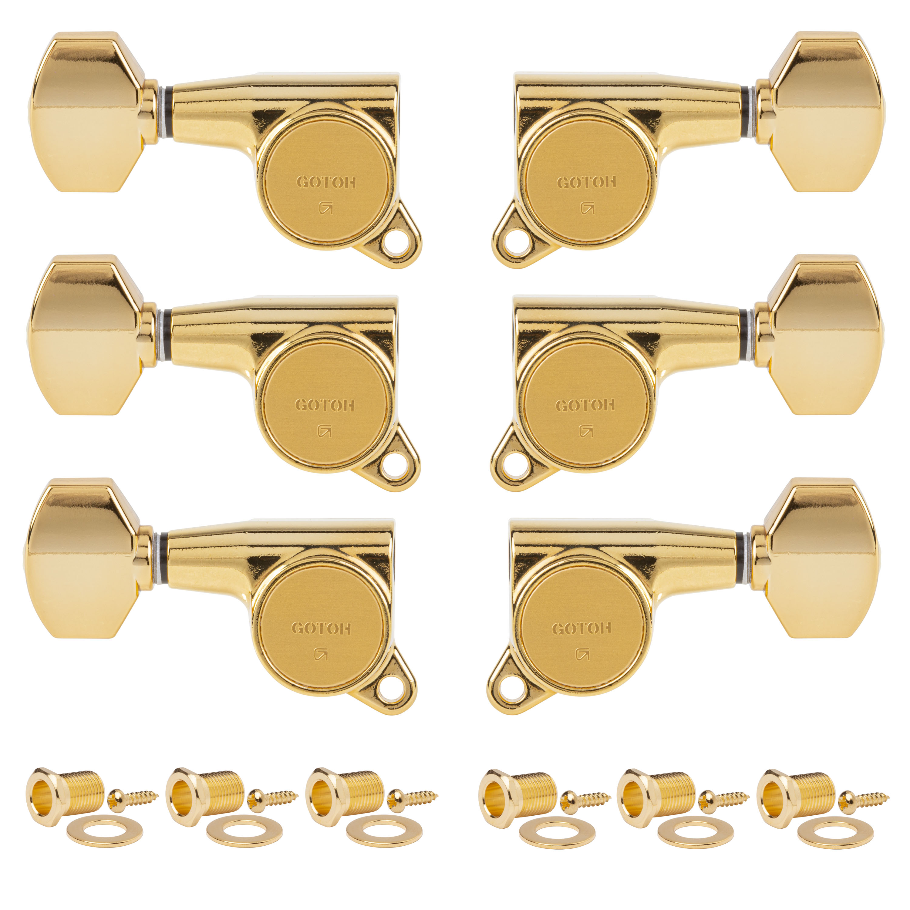 Gotoh Large Schaller-style Knob 3+3 Tuning Machines - StewMac