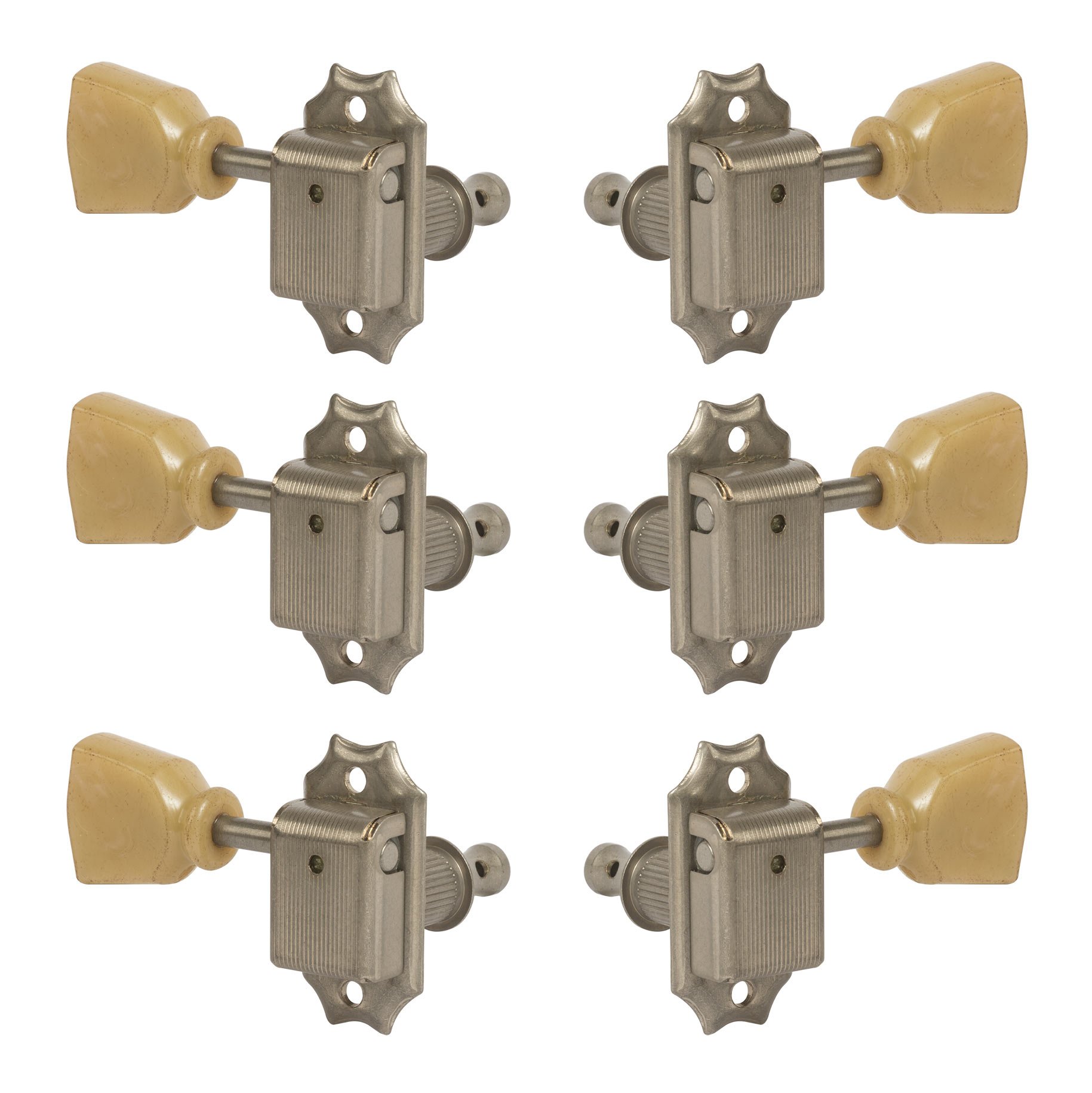 Gotoh Vintage Keystone-style 3+3 Tuning Machines, Relic Nickel Gotoh Vintage Keystone-style 3+3 Tuning Machines, Relic Nickel