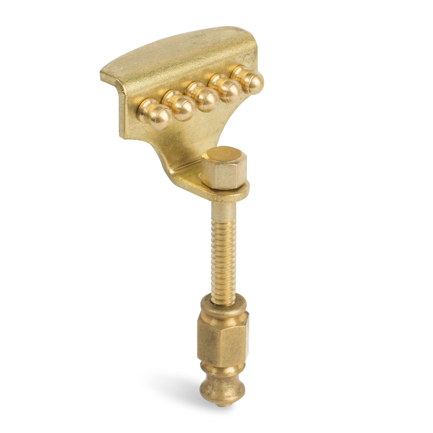 No Knot Banjo Tailpiece, Unplated brass