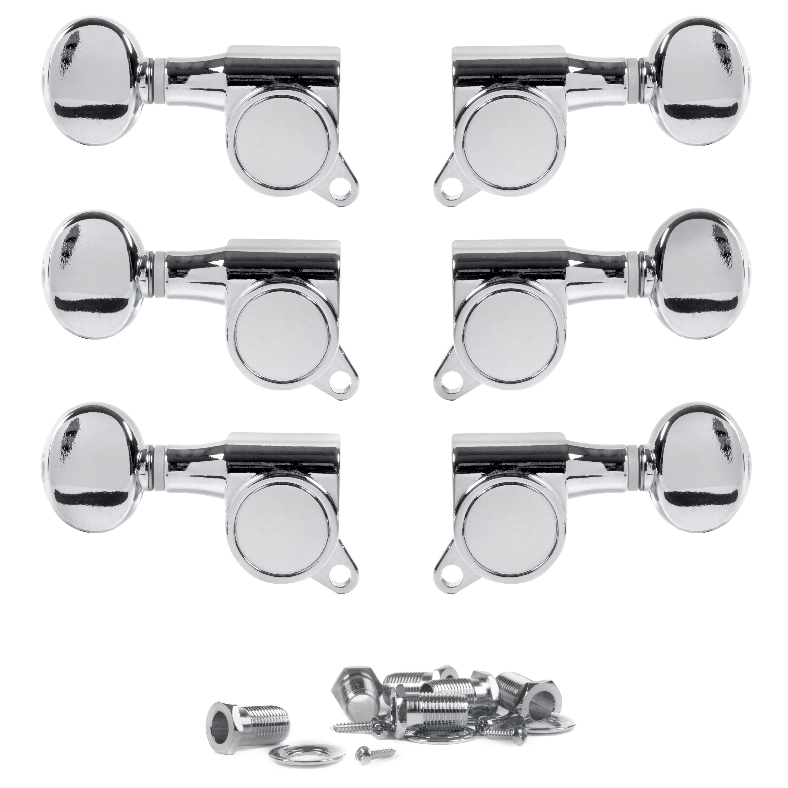 Golden Age Oval Knob 3+3 Tuners, Chrome Golden Age Oval Knob 3+3 Tuners, Chrome