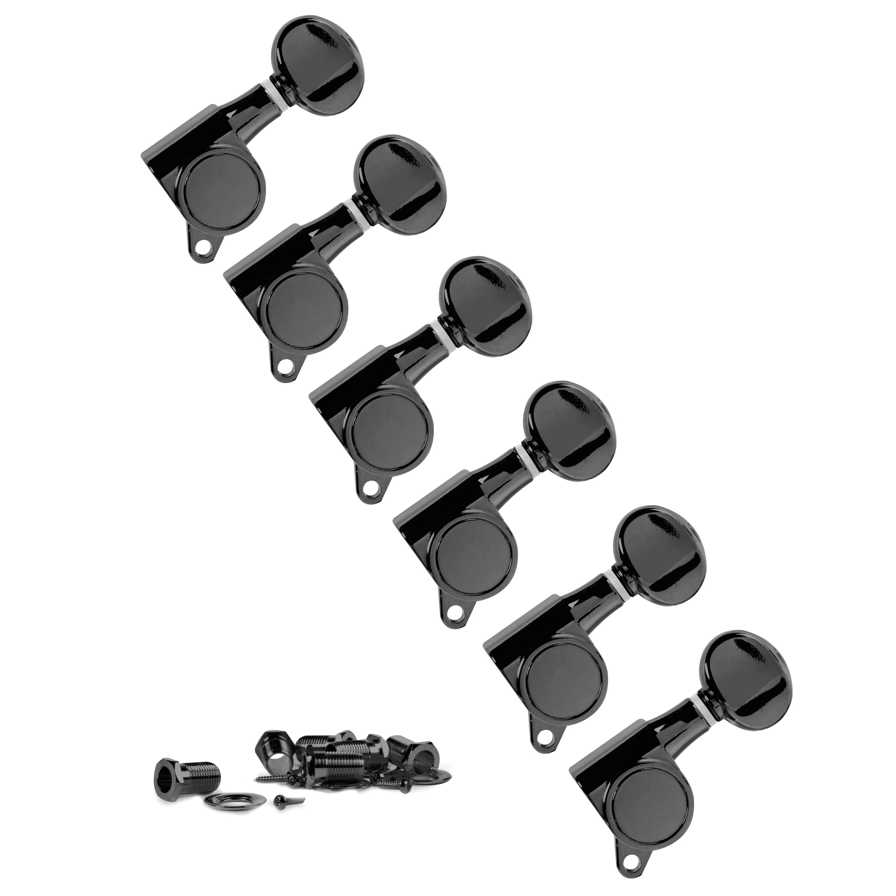 Golden Age Oval Knob 6-In-Line Tuners