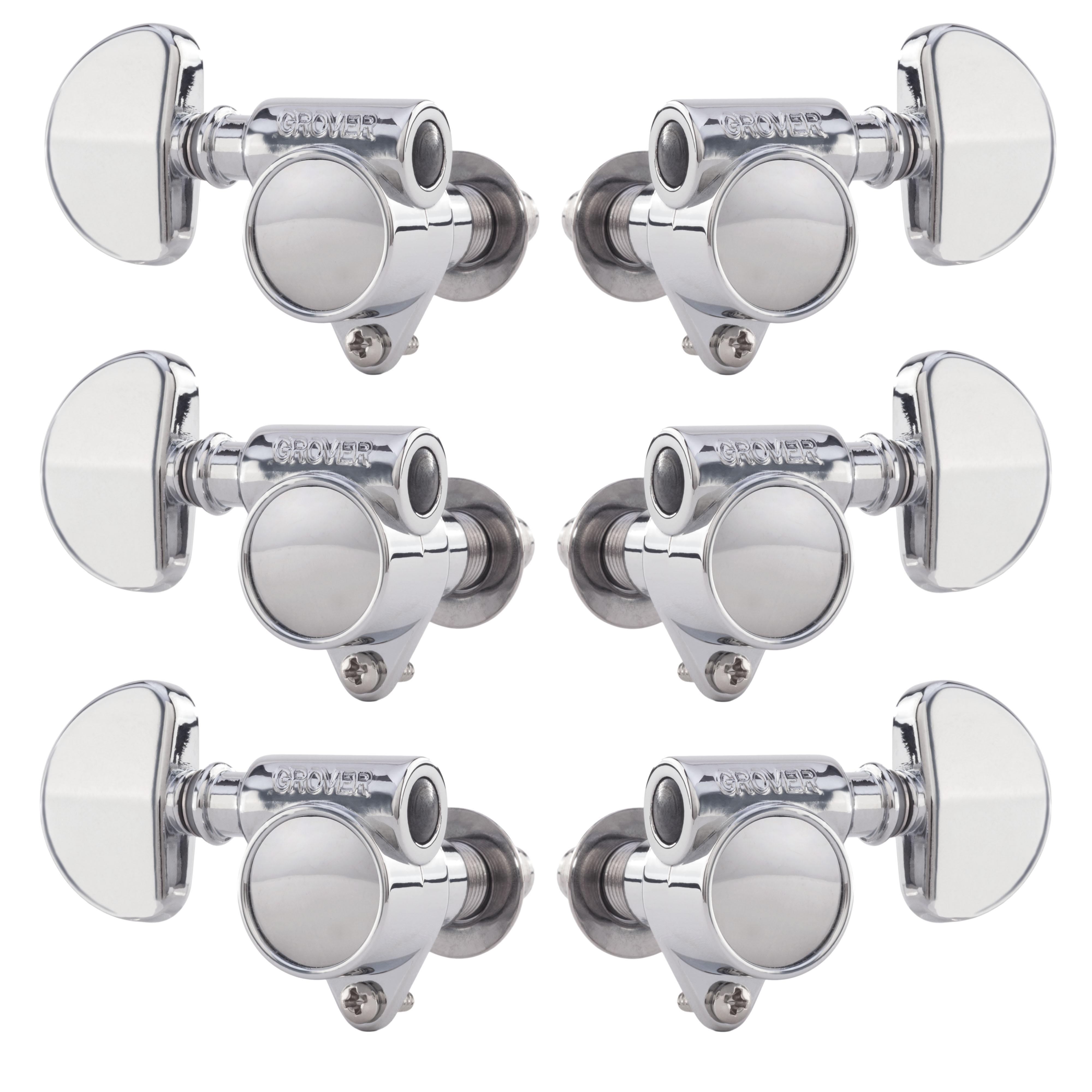 Grover "Milk Bottle" Rotomatic (102V Series) 3+3 Tuners, Chrome Grover "Milk Bottle" Rotomatic (102V Series) 3+3 Tuners, Chrome