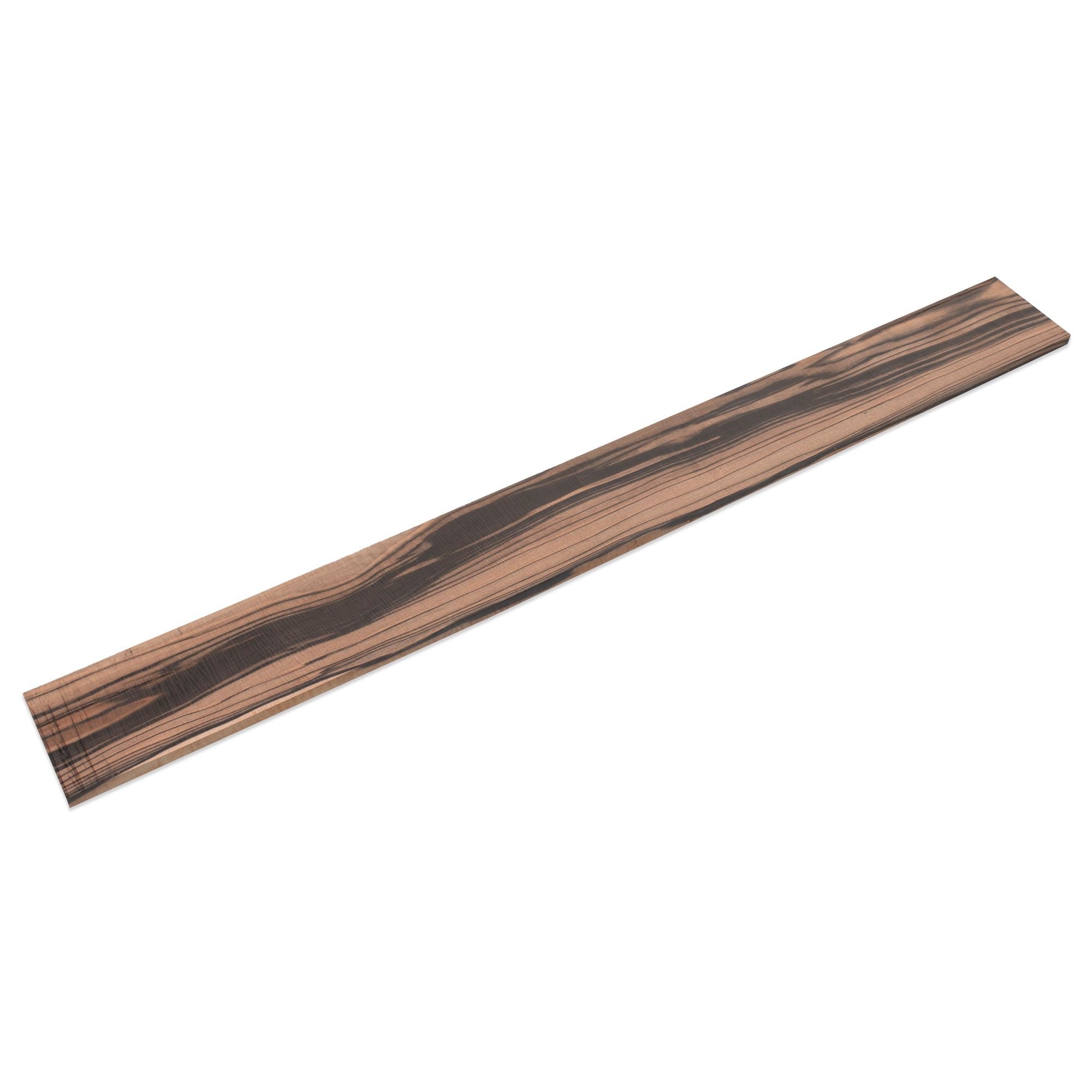 Unslotted Fingerboard for Bass, Macassar Ebony, 3.75" wide