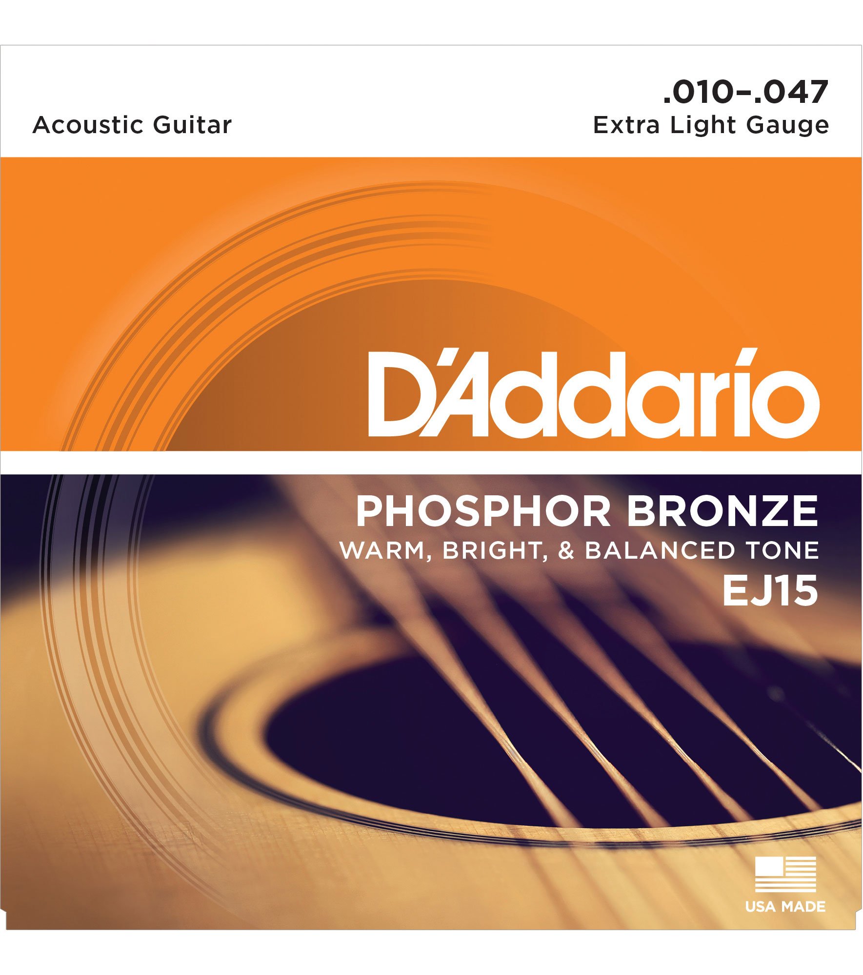 D'Addario Phosphor Bronze Wound Acoustic Guitar Strings