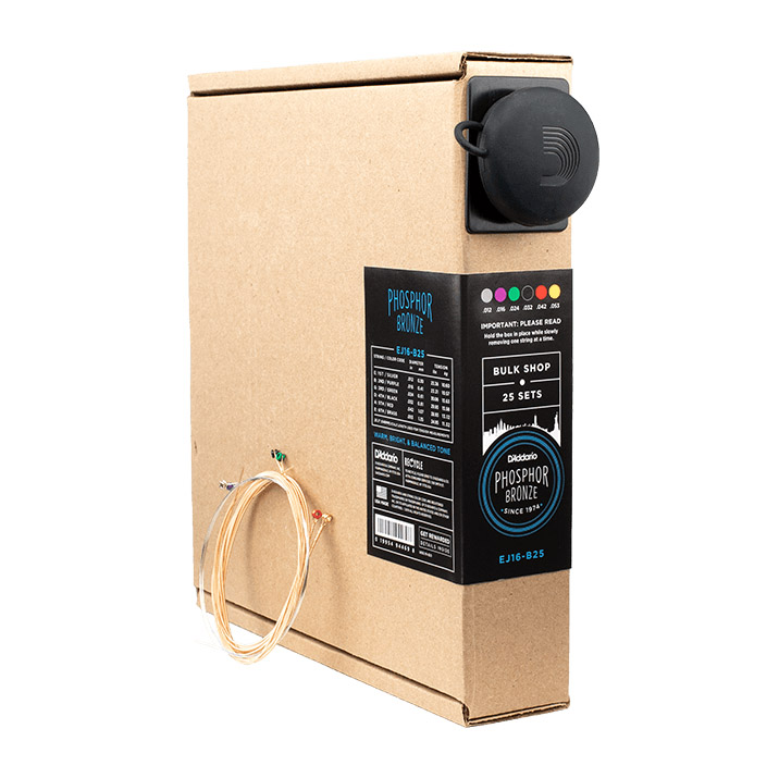 D'Addario Phosphor Bronze Wound Acoustic Guitar Strings, 25pack StewMac