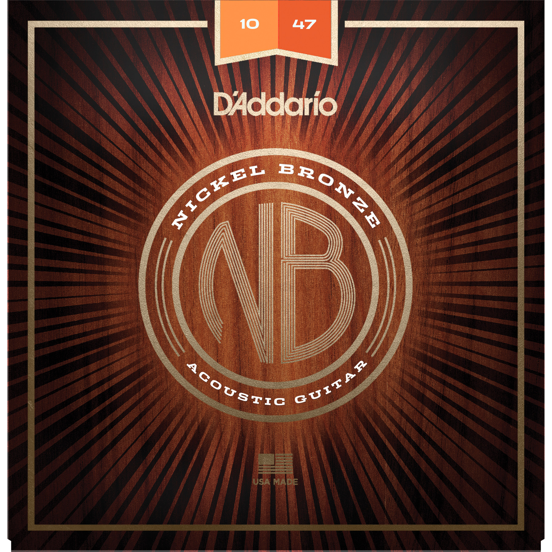 D'Addario Nickel Bronze Acoustic Guitar Strings, Extra Light (NB1047) D'Addario Nickel Bronze Acoustic Guitar Strings, Extra Light (NB1047)