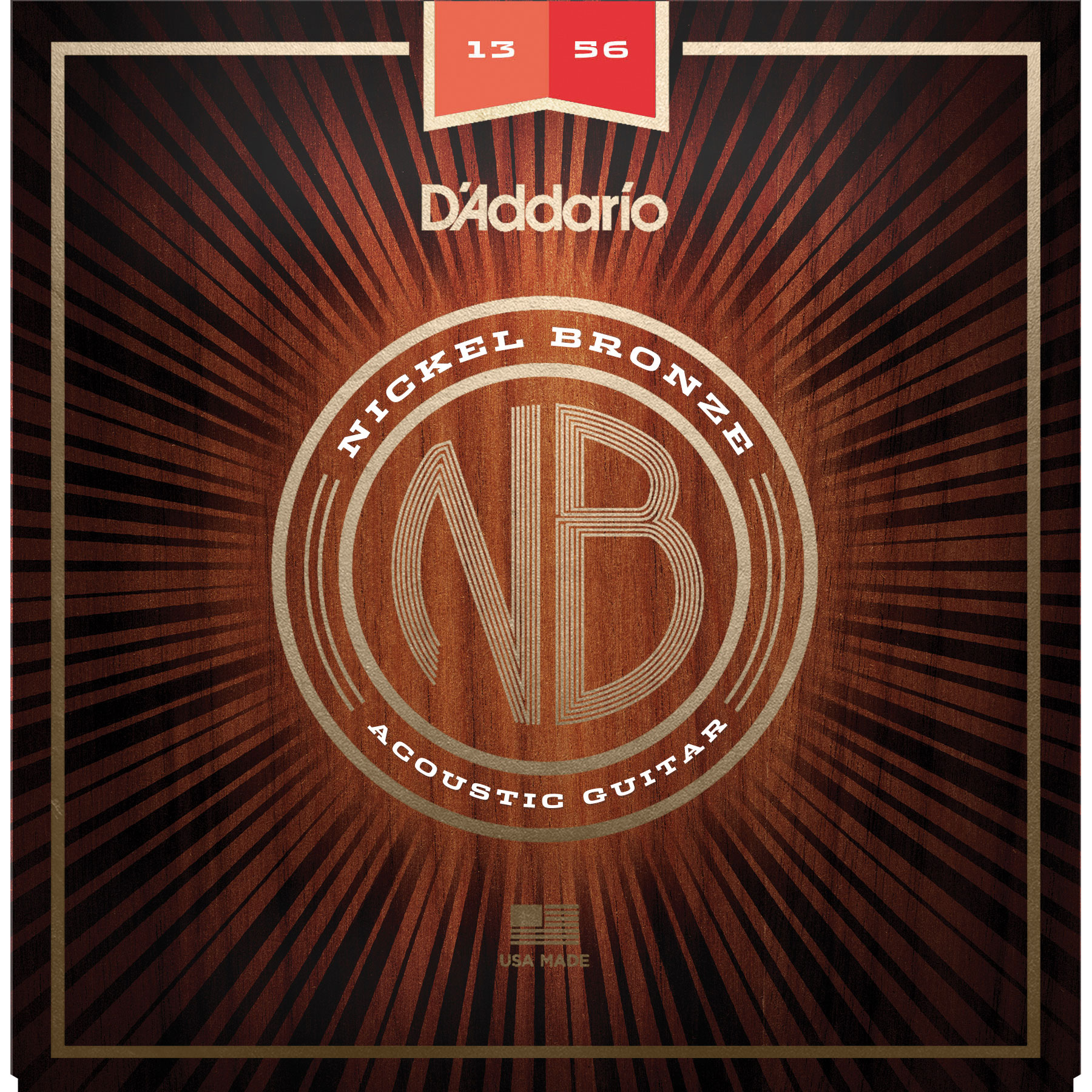 D'Addario Nickel Bronze Acoustic Guitar Strings, Medium (NB1356) D'Addario Nickel Bronze Acoustic Guitar Strings, Medium (NB1356)
