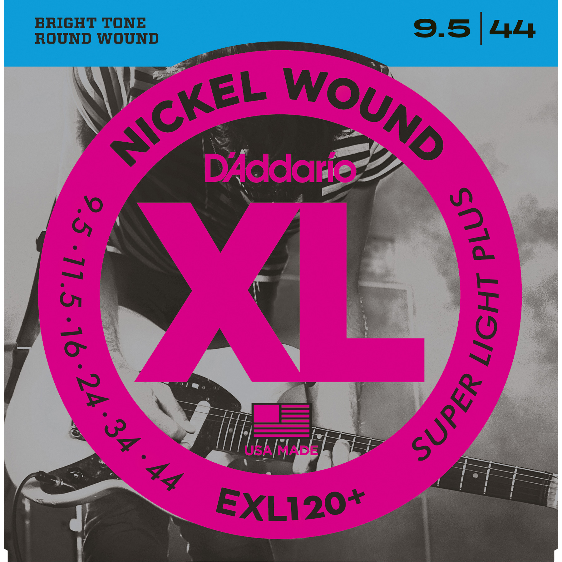 D'Addario XL Nickel Wound Electric Guitar Strings, Super Light Plus (EXL120+) D'Addario XL Nickel Wound Electric Guitar Strings, Super Light Plus (EXL120+)