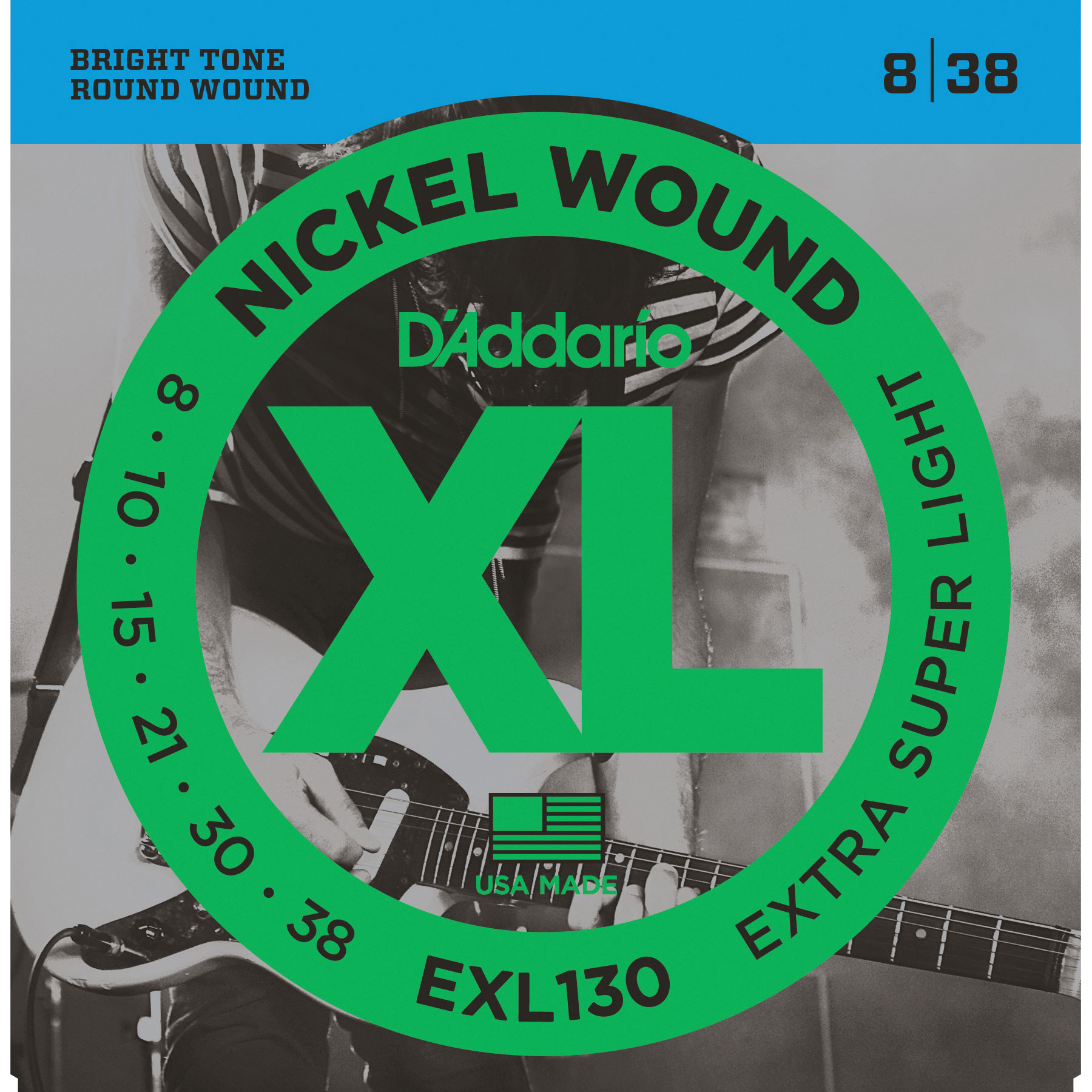 D'Addario XL Nickel Wound Electric Guitar Strings, Extra Super Light (EXL130) D'Addario XL Nickel Wound Electric Guitar Strings, Extra Super Light (EXL130)