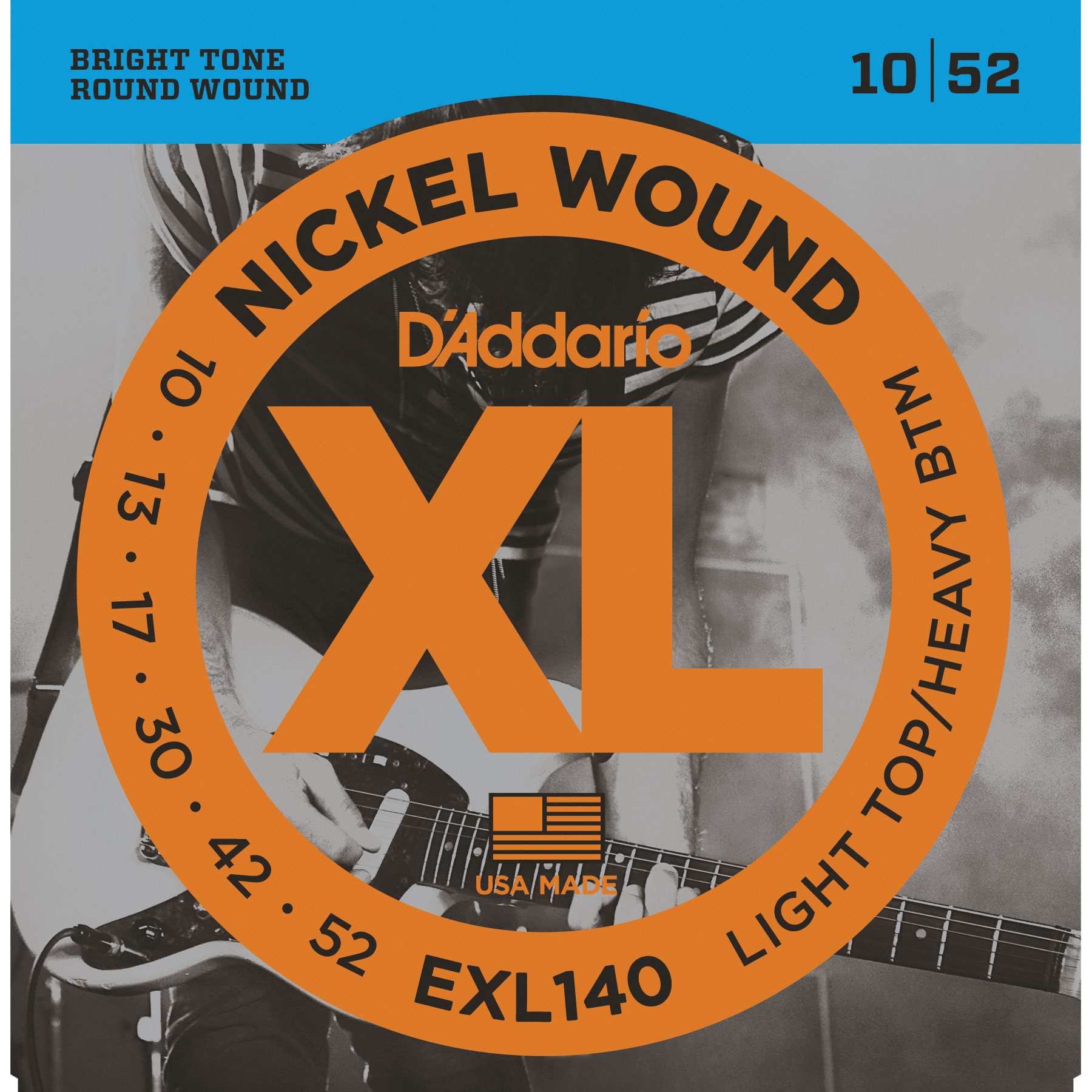 D'Addario XL Nickel Wound Electric Guitar Strings, Light Top/Heavy Bottom (EXL140) D'Addario XL Nickel Wound Electric Guitar Strings, Light Top/Heavy Bottom (EXL140)