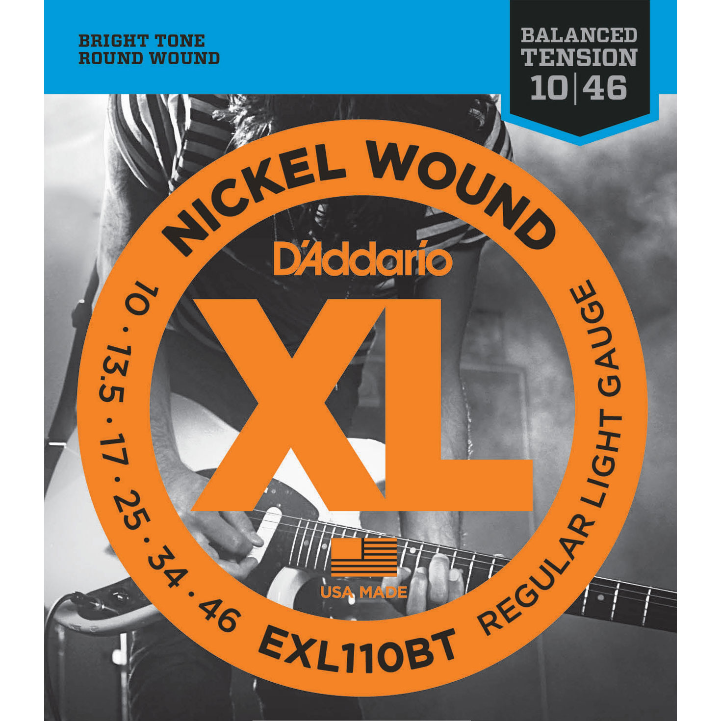 D'Addario XL Balanced Tension Nickel Wound Electric Guitar Strings, Regular Light (EXL110BT) D'Addario XL Balanced Tension Nickel Wound Electric Guitar Strings, Regular Light (EXL110BT)