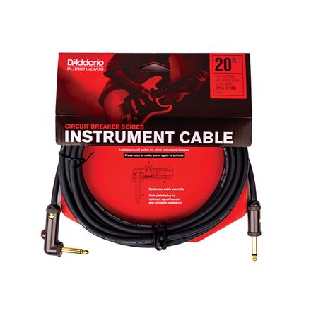 D'Addario Planet Waves Latching Circuit Breaker Momentary Instrument Cable