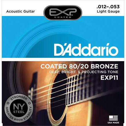 D'Addario EXP 80/20 Bronze Wound Acoustic Guitar Strings