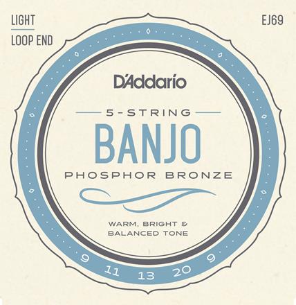 D'Addario Phosphor Bronze Banjo Strings, Light (EJ69) D'Addario Phosphor Bronze Banjo Strings, Light (EJ69)