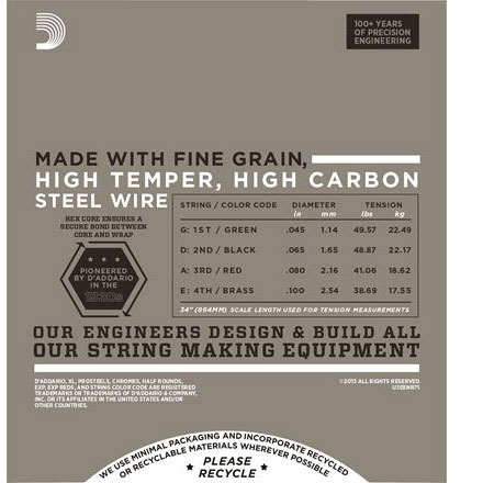 D'Addario Half Round Bass Strings StewMac