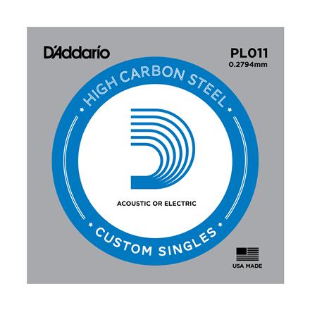 D'Addario Single Electric Guitar Strings, 0.011" Plain Steel D'Addario Single Electric Guitar Strings, 0.011" Plain Steel