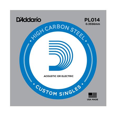 D'Addario Single Electric Guitar Strings, 0.014" Plain Steel D'Addario Single Electric Guitar Strings, 0.014" Plain Steel