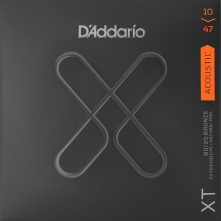 D'Addario XT 80/20 Bronze Wound Acoustic Guitar Strings, Extra Light (XTABR1047) D'Addario XT 80/20 Bronze Wound Acoustic Guitar Strings, Extra Light (XTABR1047)