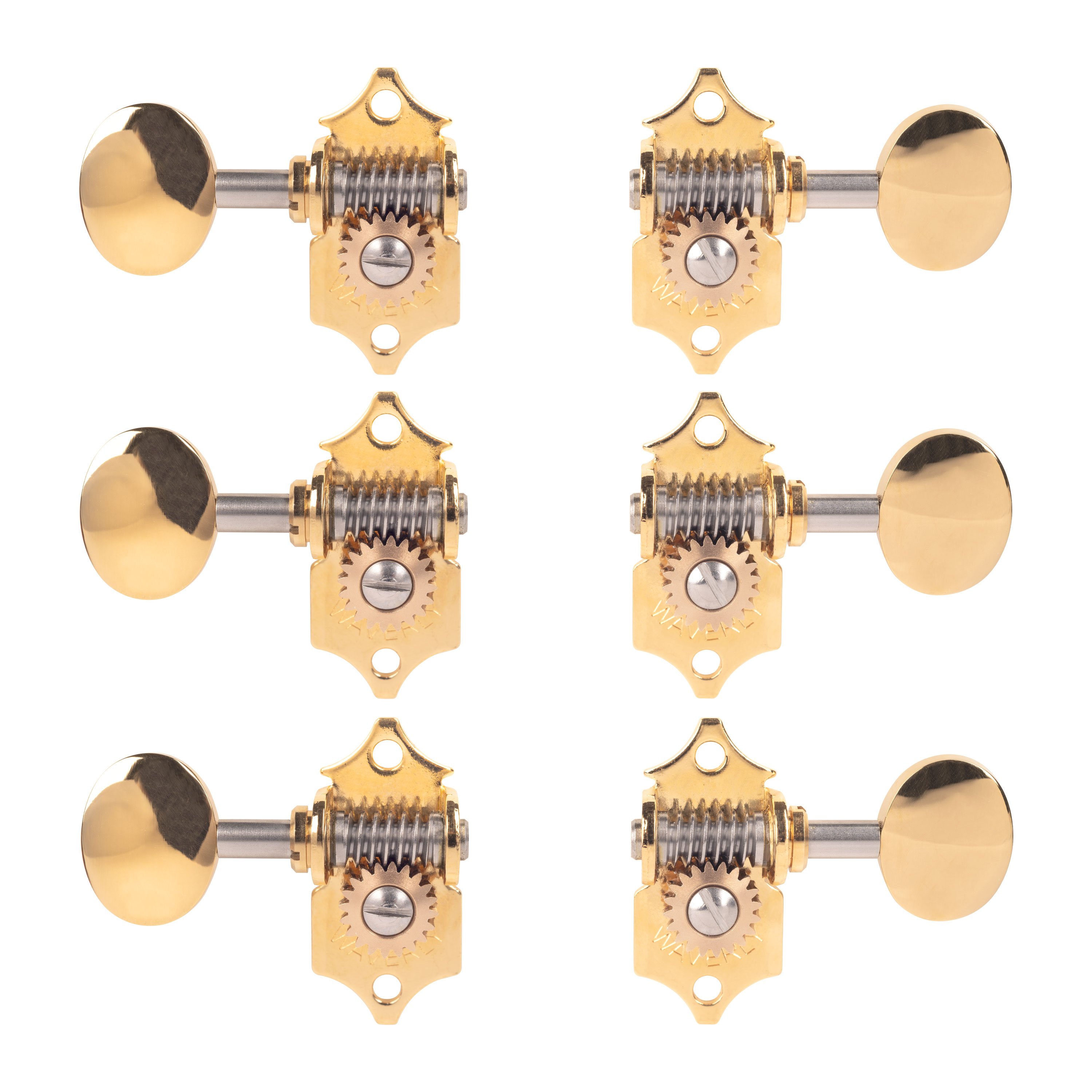 Waverly High Ratio Guitar Tuners with Vintage Oval Knobs for Solid Pegheads