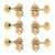 Waverly High Ratio Guitar Tuners with Vintage Oval Knobs for Solid Pegheads, Titanium, 3L/3R