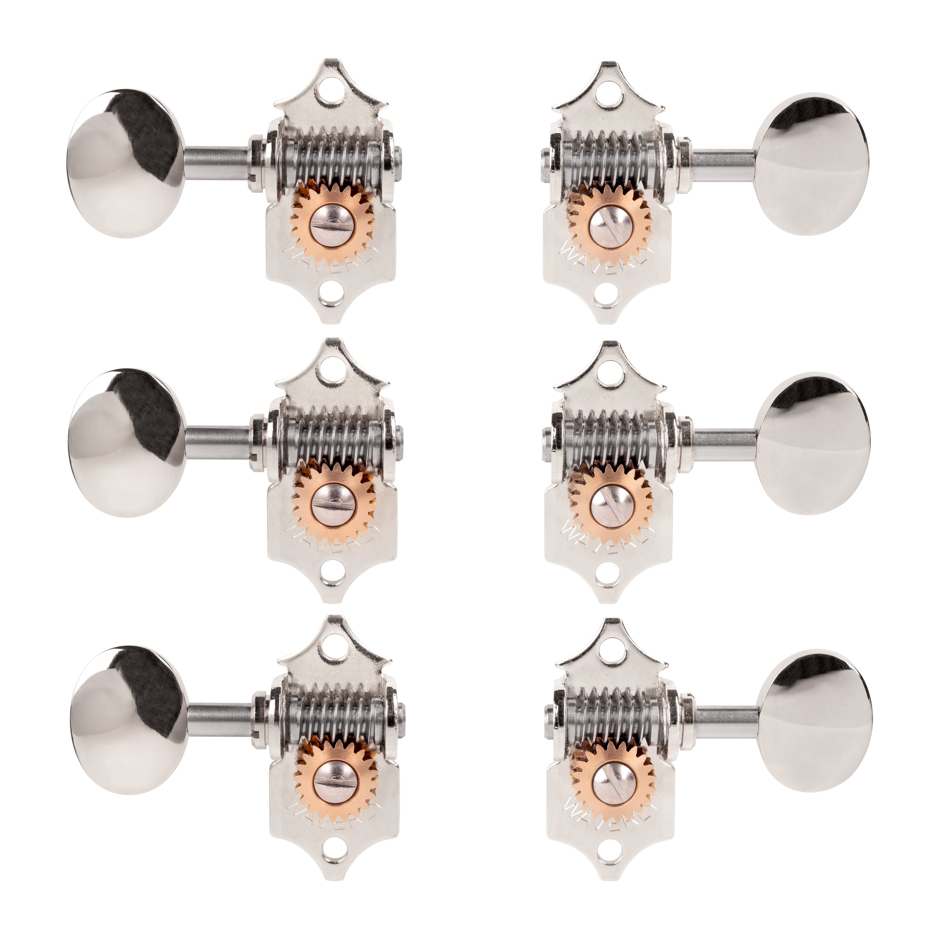 Waverly High Ratio Guitar Tuners with Vintage Oval Knobs for Solid Pegheads