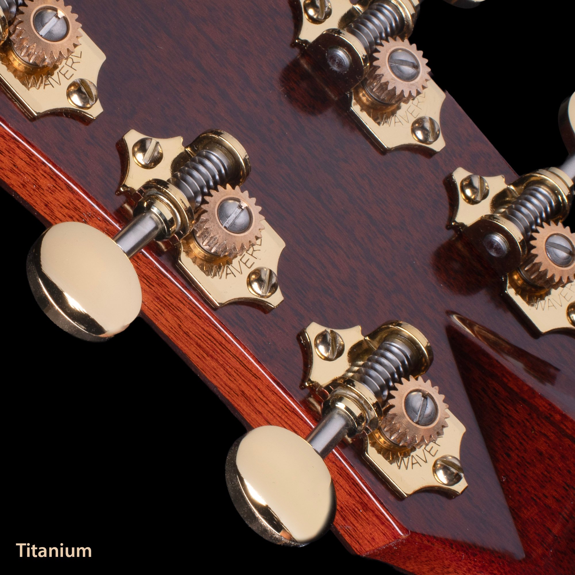 Waverly High Ratio Guitar Tuners with Vintage Oval Knobs for Solid Pegheads