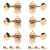 Waverly High Ratio Guitar Tuners with Vintage Oval Knobs for Solid Pegheads, Gold, 3L/3R