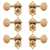 Waverly Guitar Tuners with Vintage Oval Knobs for Solid Pegheads, Gold, 3L/3R