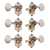 Waverly Guitar Tuners with Vintage Oval Knobs for Slotted Pegheads, Nickel, 3L/3R