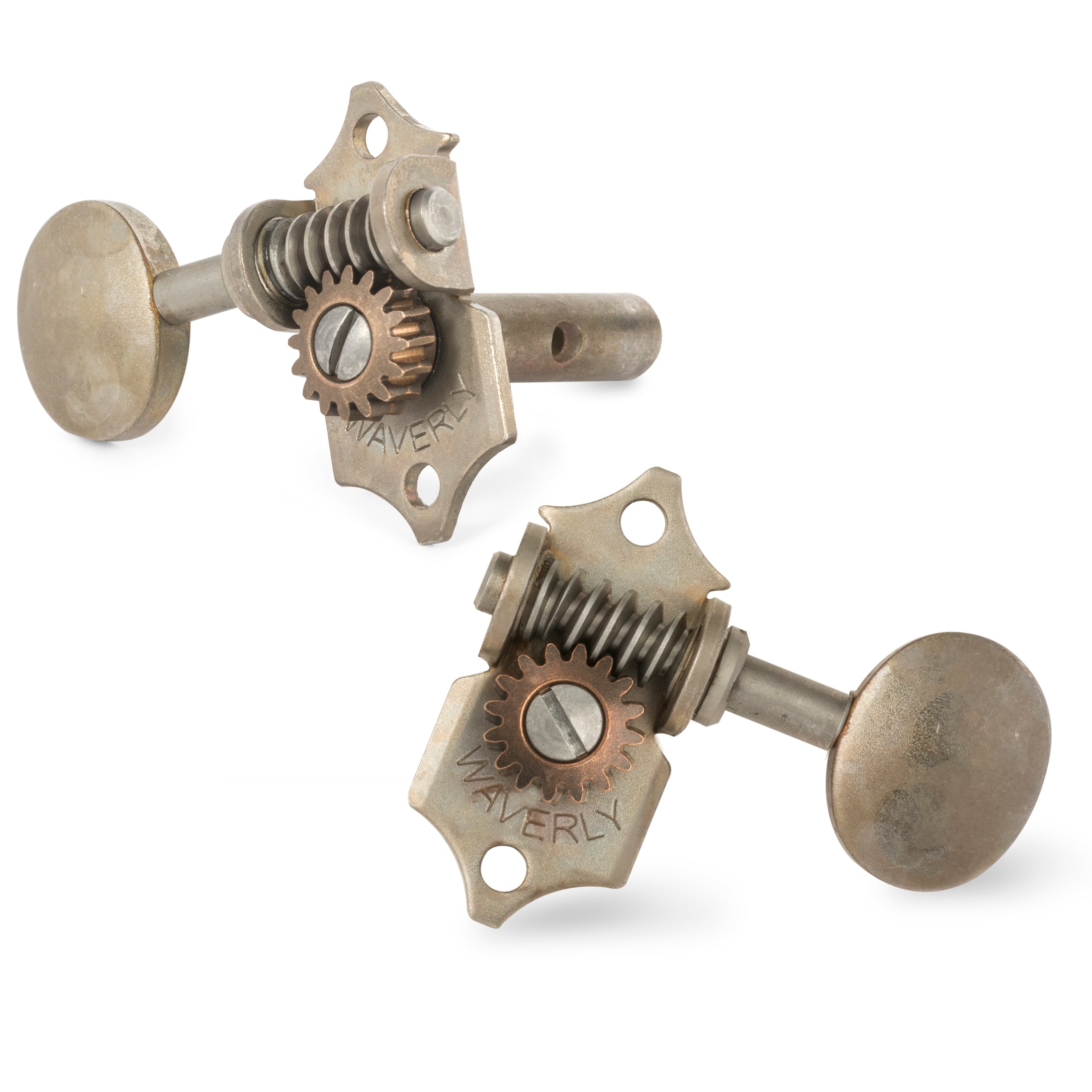 Waverly Guitar Tuners with Vintage Oval Knobs for Slotted Pegheads