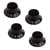 Gibson Accessories Top Hat Knobs, Black, set of 4