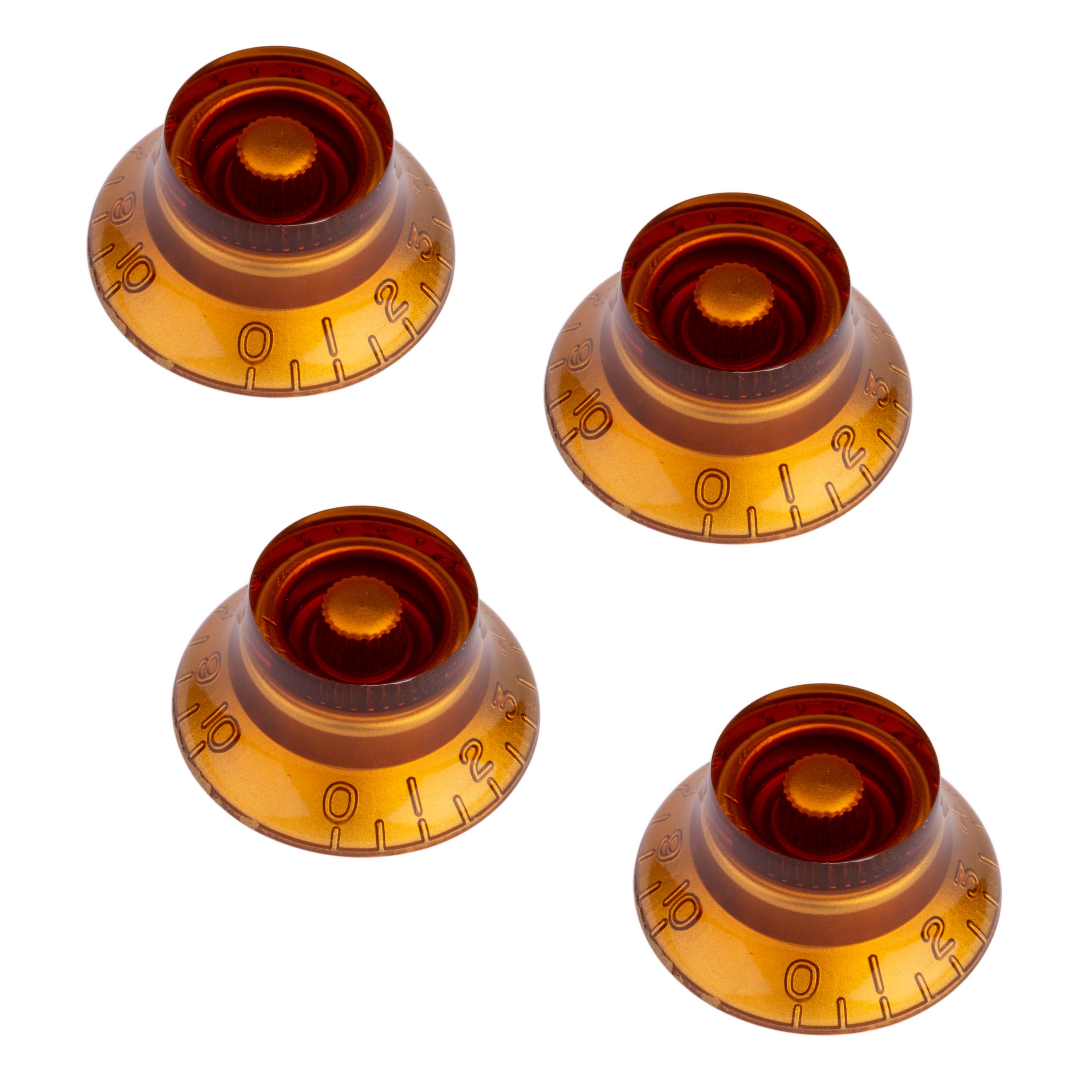 Gibson Accessories Top Hat Knobs, Vintage Amber, set of 4