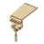 Prucha Kershner Banjo Tailpiece, Polished Brass