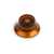 Top Hat Bell Knob, Amber, for coarse-knurled pot shaft (Alpha)