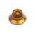 Top Hat Bell Knob, Gold, for fine-knurled pot shaft (CTS)