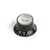 Top Hat Bell Reflector Knob, Black Volume, coarse knurled for Alpha