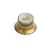 Top Hat Bell Reflector Knob, Relic Gold Volume, coarse knurled for Alpha