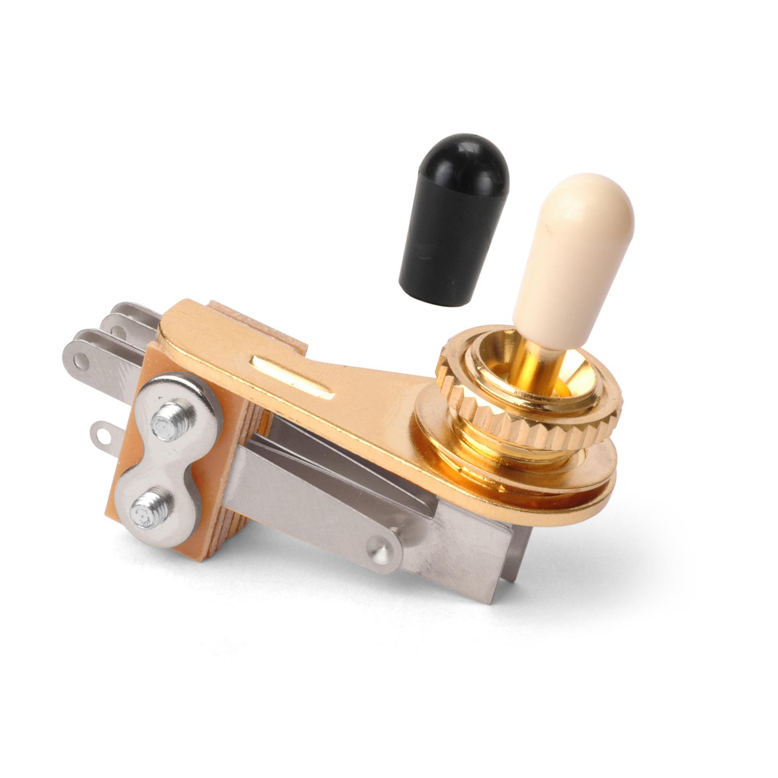 Right-angle Metric Toggle Switch, Gold, for 2-pickup guitars Right-angle Metric Toggle Switch, Gold, for 2-pickup guitars