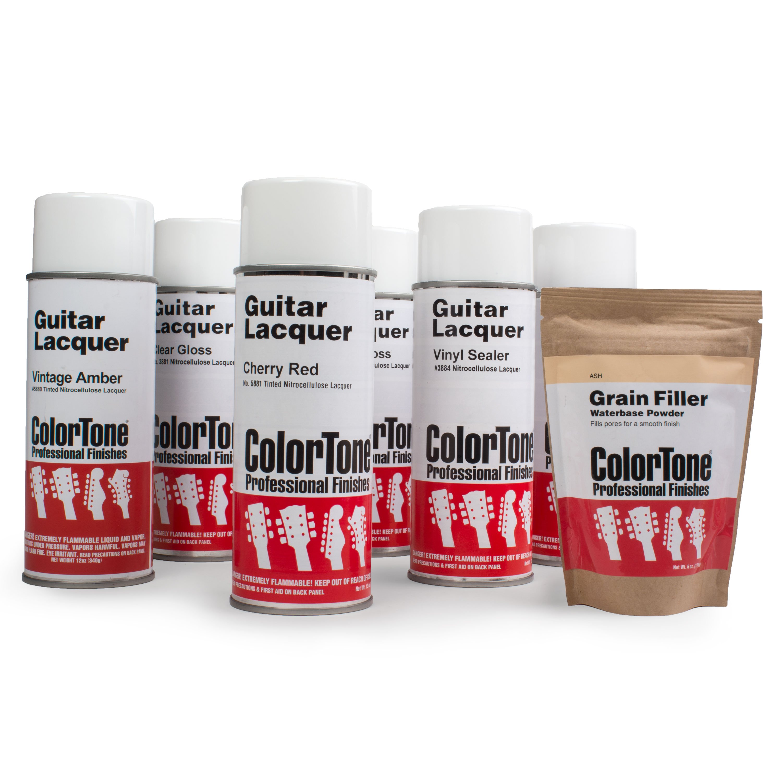ColorTone Aerosol Finishing Set for Cherry Sunburst, For Ash ColorTone Aerosol Finishing Set for Cherry Sunburst, For Ash